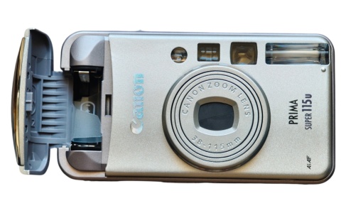 Canon Prima Super 115u – Kultowy aparat analogowy | Pełny zestaw z pudełkiem