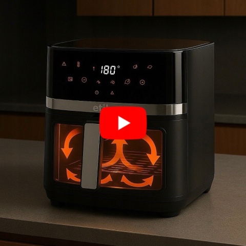 FRYTKOWNICA BEZTŁUSZCZOWA AIR FRYER FRYTOWNICA DUŻA 8L 1800W MISA XL