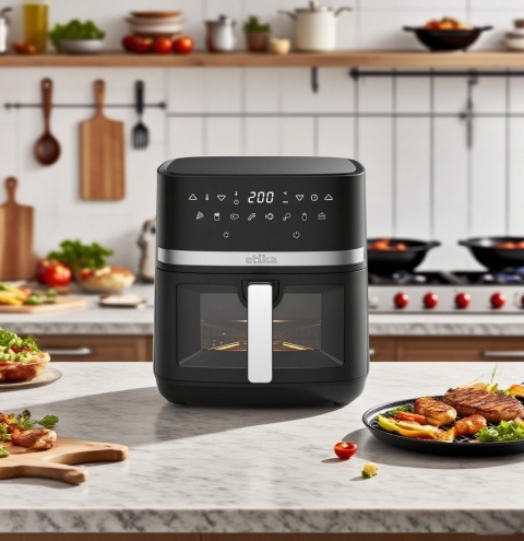 FRYTKOWNICA BEZTŁUSZCZOWA AIR FRYER FRYTOWNICA DUŻA 8L 1800W MISA XL