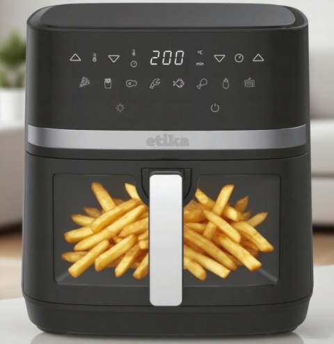 FRYTKOWNICA BEZTŁUSZCZOWA AIR FRYER FRYTOWNICA DUŻA 8L 1800W MISA XL