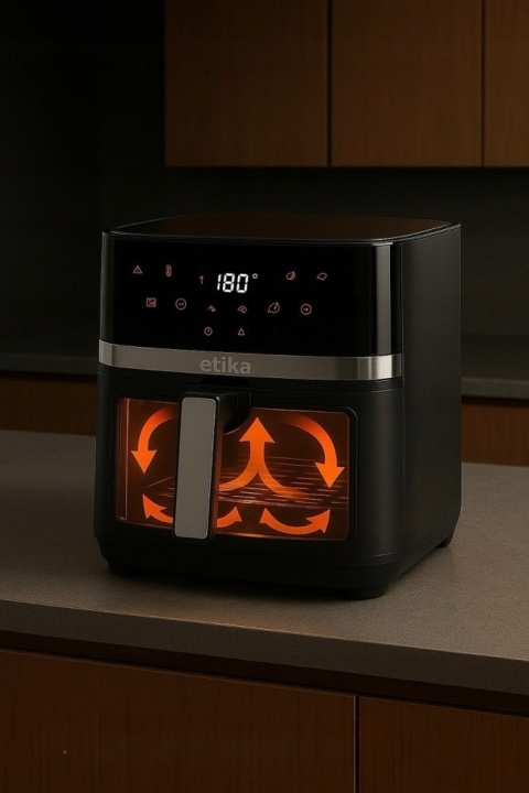 FRYTKOWNICA BEZTŁUSZCZOWA AIR FRYER FRYTOWNICA DUŻA 8L 1800W MISA XL