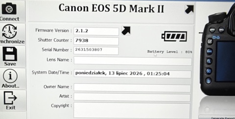 Body EOS 5D Mark II Lustrzanka Canon | 7 938 zdjęć Niski Przebieg | 21,1 MP | Full HD | Komplet bez pudełka